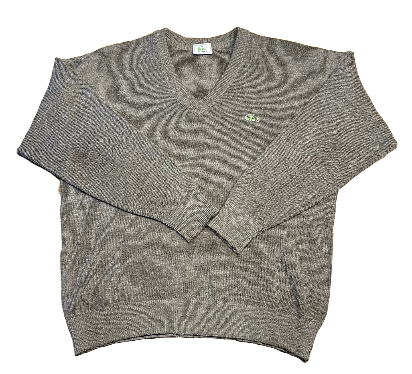 Grauer Lacoste Vintage Pullover