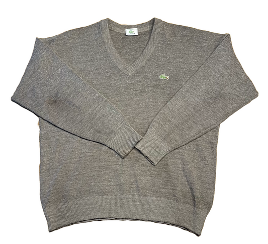 Grauer Lacoste Vintage Pullover
