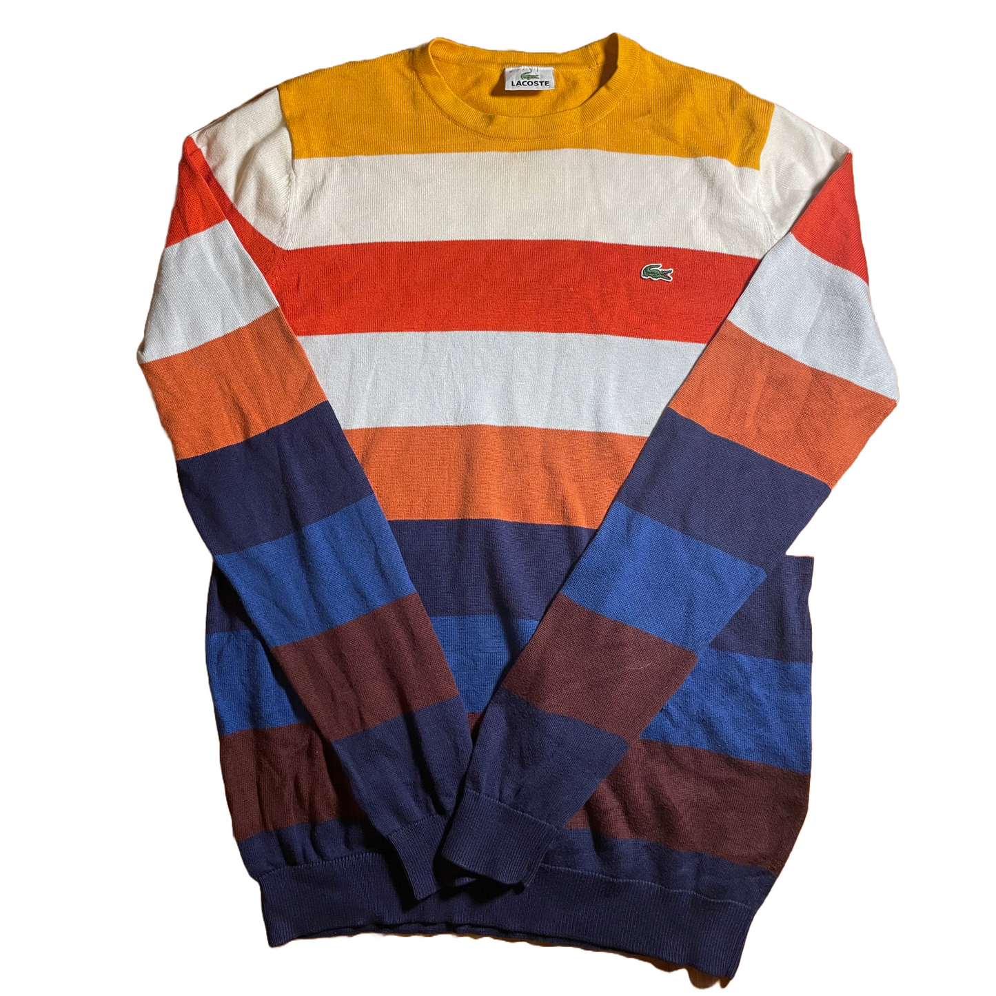 Gestreifter Vintage Lacoste Pullover