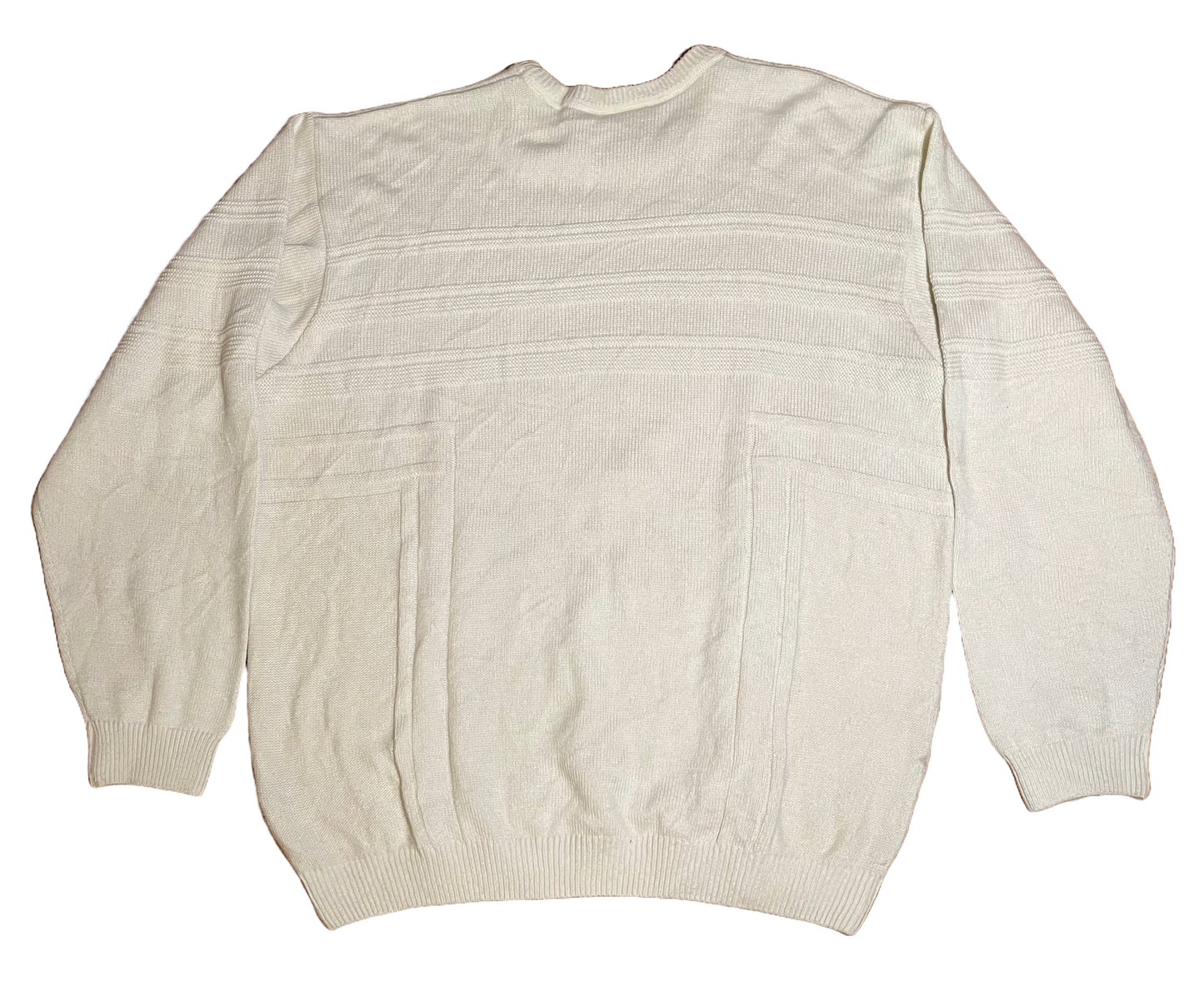 Weißer Lacoste Vinatge Pullover